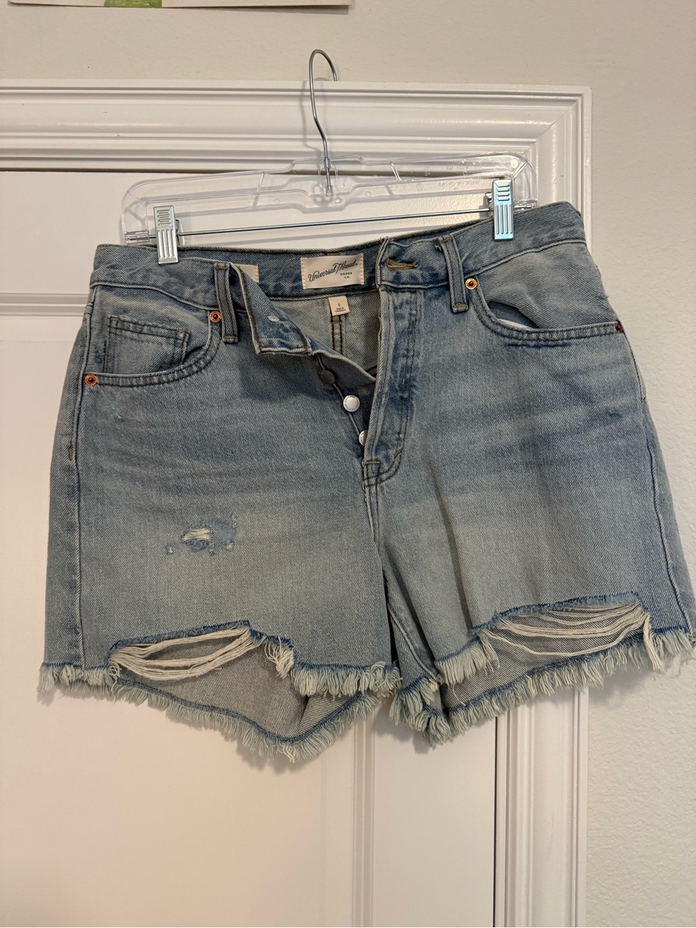 Universal Thread Light Blue Distressed Denim Shorts